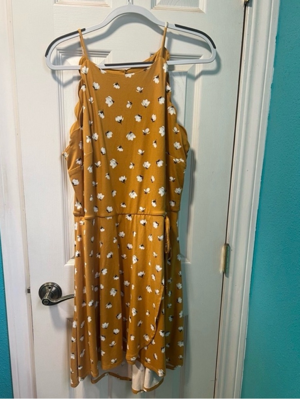 Fortune & Ivy mustard floral dress